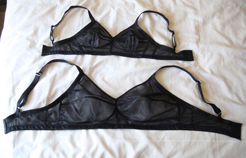 Top bra made to Scarlit Heart's measurements, bottom one made to fit me.